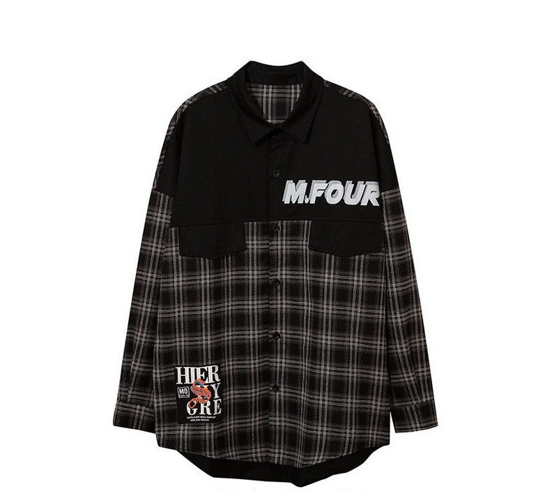 Oversize men's plaid shirt jacket