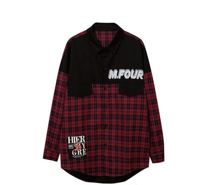 Oversize men's plaid shirt jacket