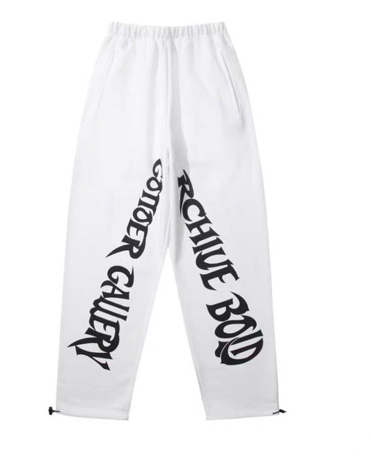 Joint unisex sports pants loose high-waisted wide-leg drawstring dance trousers
