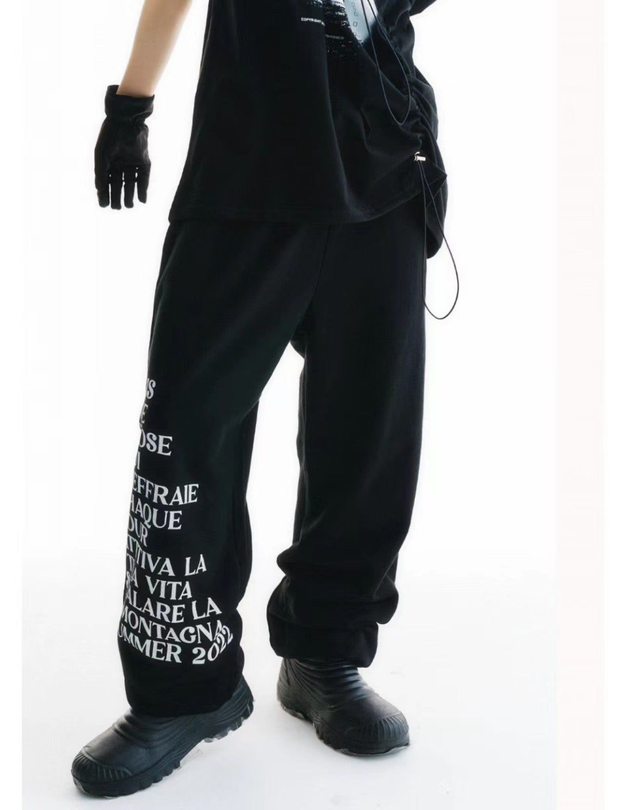 One Side Letter Casual Unisex Sports Pants