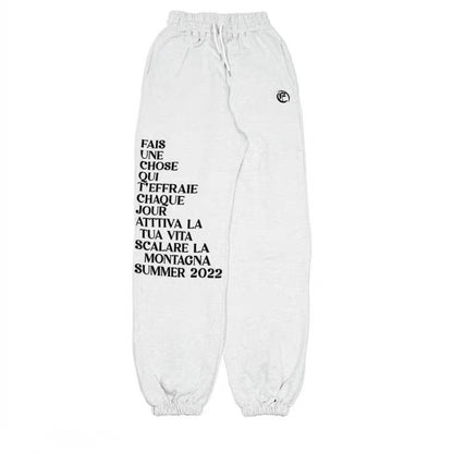 One Side Letter Casual Unisex Sports Pants