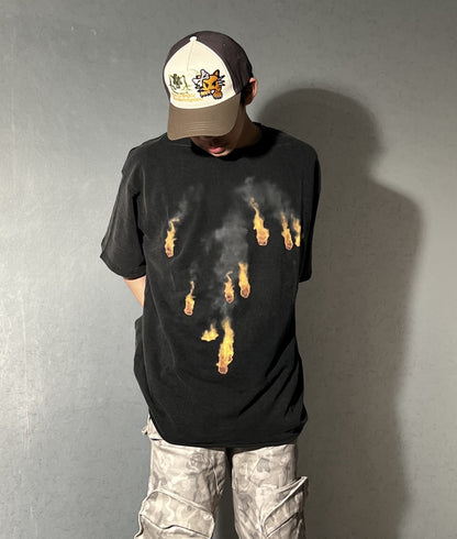 Unisex Blazing Fire Conley Printed Distressed Tshirts