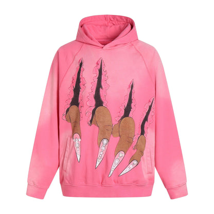 Barbie pink heavy washed hooded  unisex sweatshirt