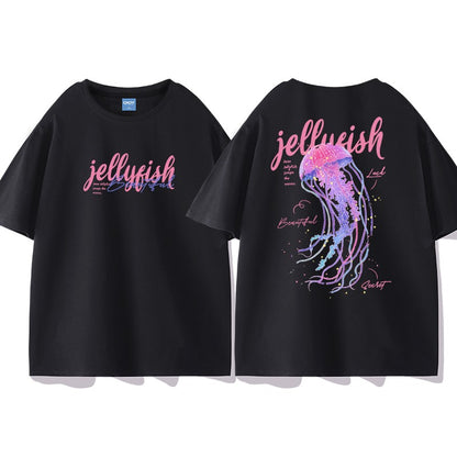 Jellyfish women's short-sleeved cotton summer loose top