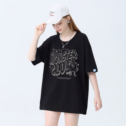 T-shirt popular loose cotton minimalist top