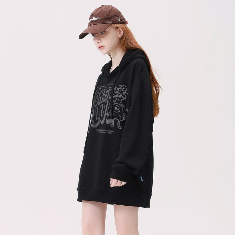 Winter plus velvet loose size hoodies for women