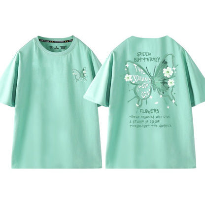 Dopamine T-shirts Oversize Butterfly Print T-Shirt For Women