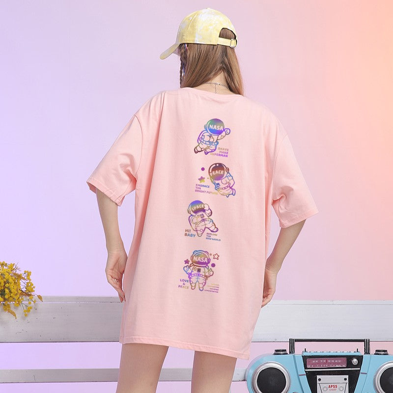 T-shirts summer women oversize short-sleeved loose fit