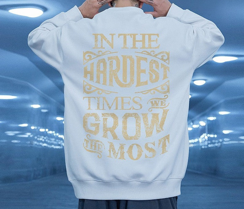 Unisex sweatshirts round neck hip-hop trend oversize