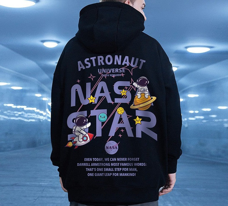 Sweatshirt male astronaut hoodies plus size