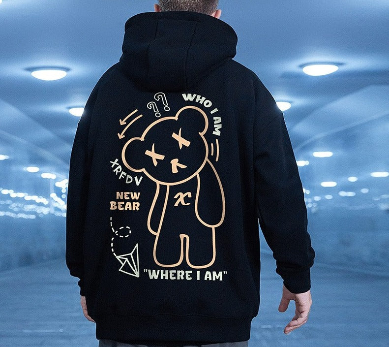 Hoodies where i am graphic vibe oversize couple wear