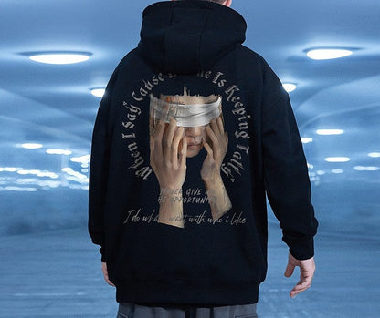 Heavyweight hooded sweatshirt for men