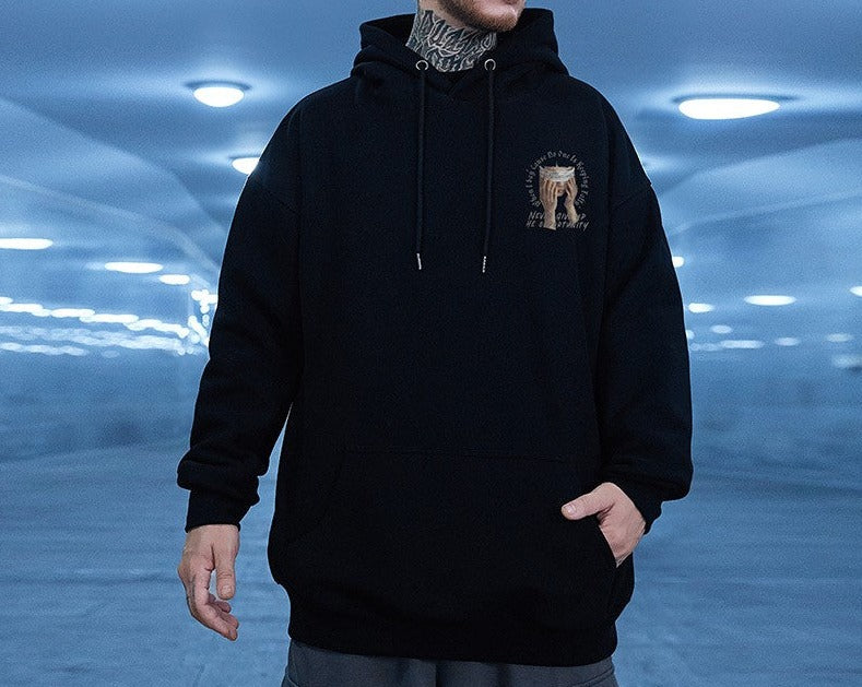 Heavyweight hooded sweatshirt for men