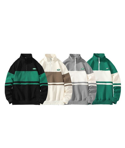 Men half-zip sweatshirt loose casual versatile sport hoodies