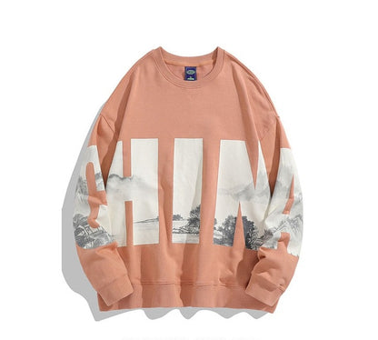 Sweatshirt men and women Letter printed round neck hoodies pullover