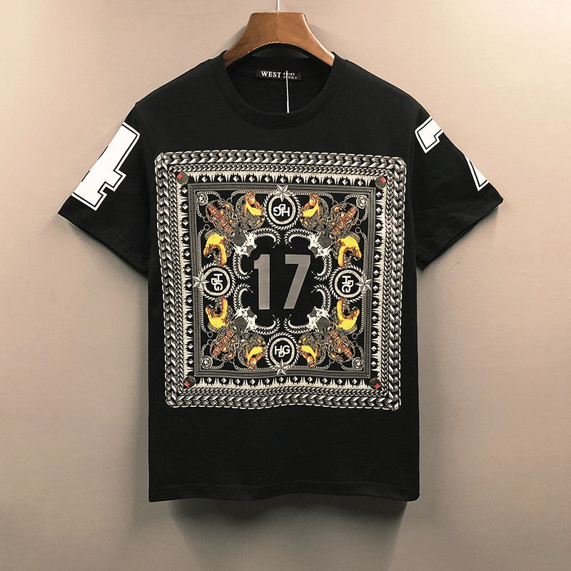 T-shirts fashion unisex graphic print round neck shirt