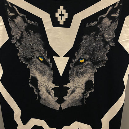 The wolf graphic unisex loose round neck t-shirt