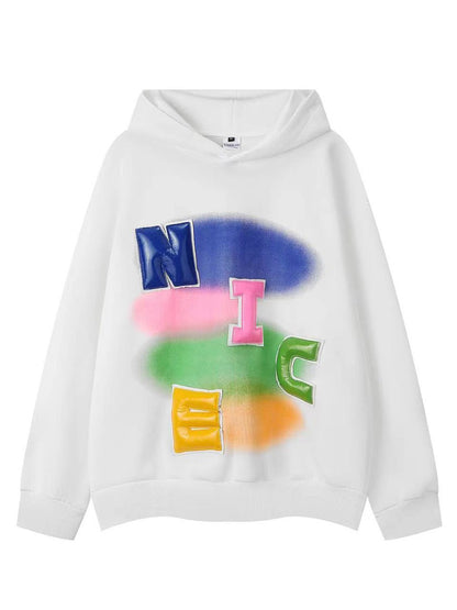 Hoodies unisex letter sweater autumn loose fit casual lovers hoodies