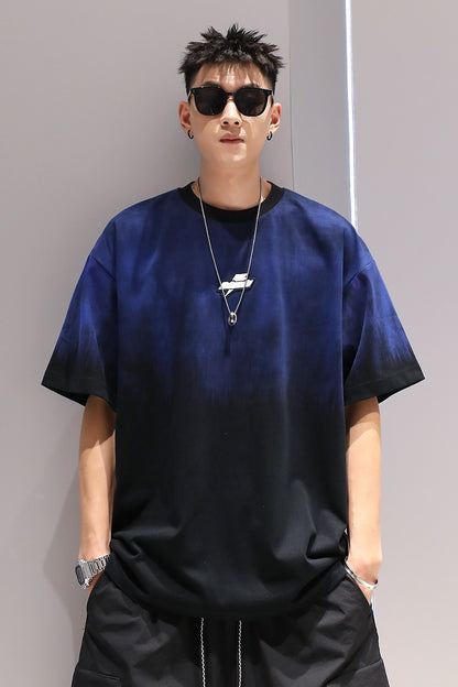 Embroidery high-end T-shirt men's summer hip-hop unisex top