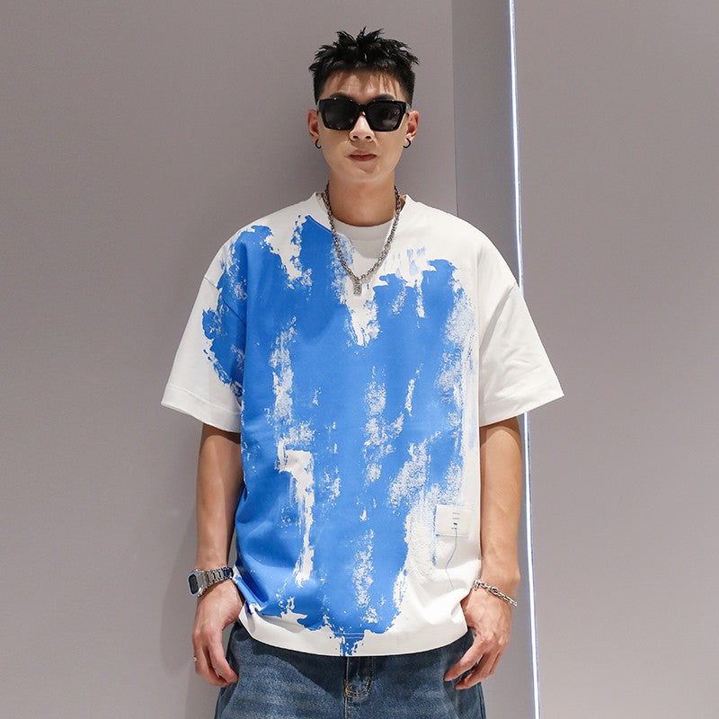 T-shirts Graphic Paint Men's Summer Unisex Couple Cotton T-shirt