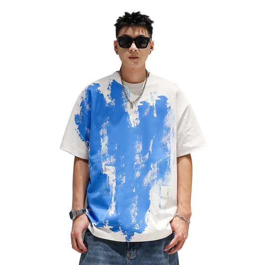 T-shirt Graphic Paint Uomo Estate Unisex Coppia T-shirt in cotone