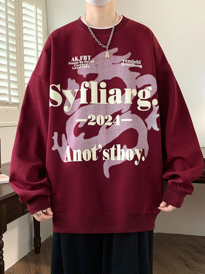 Pullover Round Neck Sweatshirt Men's Spring and Autumn street hiphop