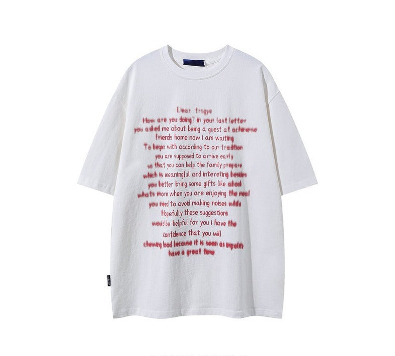 Write up t-shirts front design hip hop pure cotton unisex tee