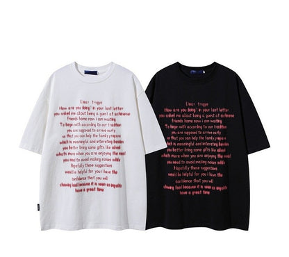 Write up t-shirts front design hip hop pure cotton unisex tee