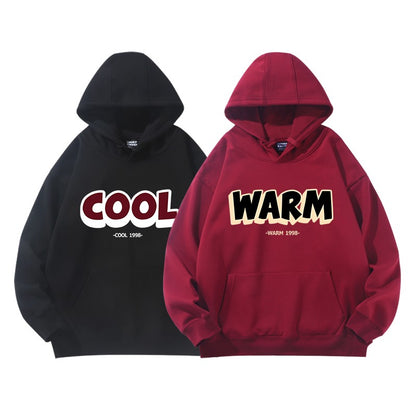 Burgundy heavyweight hoodies oversize couple pullover