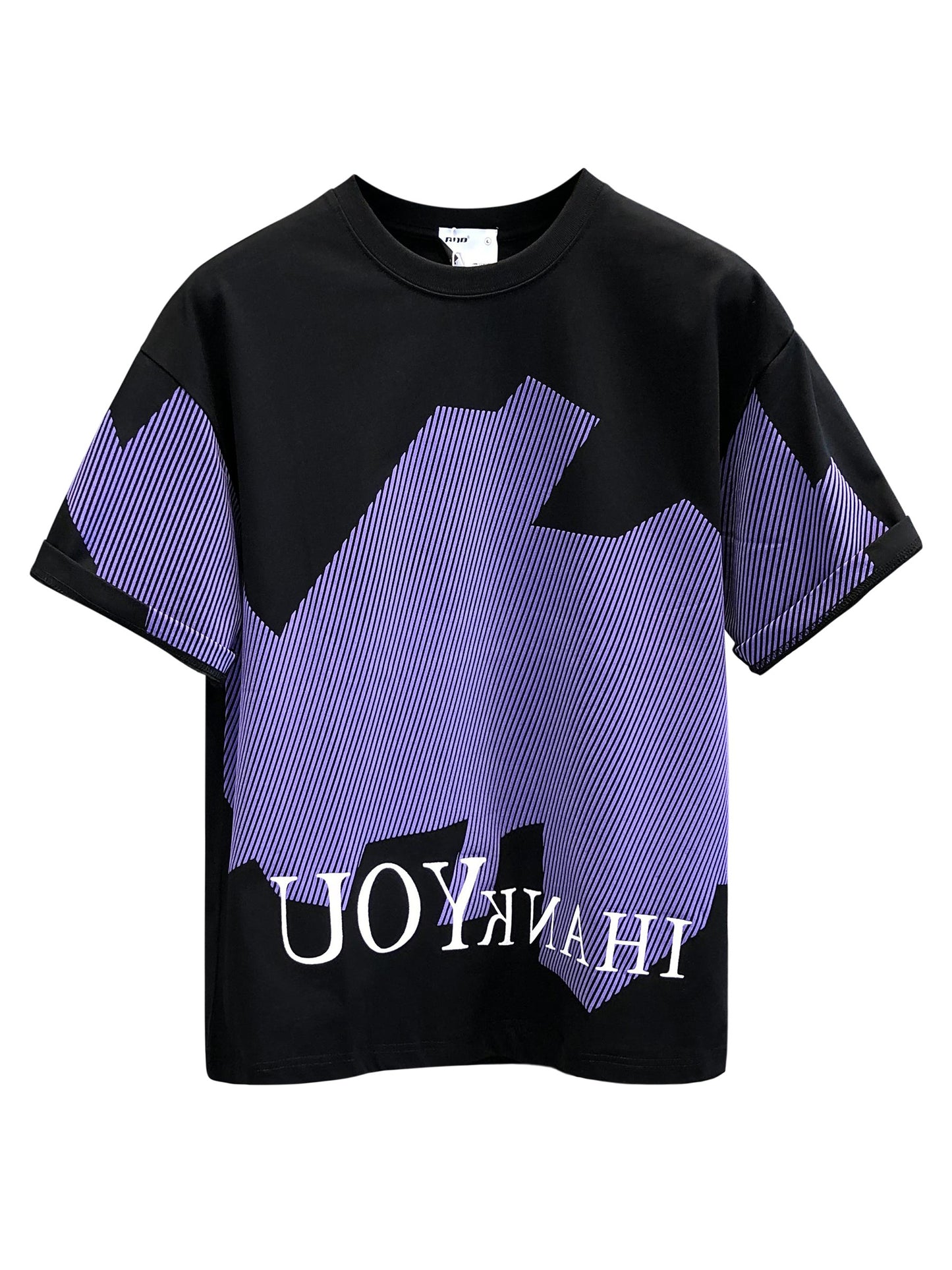 maglietta viola nera uomo street wear puro cotone manica corta unisex t-shirt