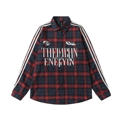 Men shirt plaid long-sleeved shirt versatile casual shirt jacket