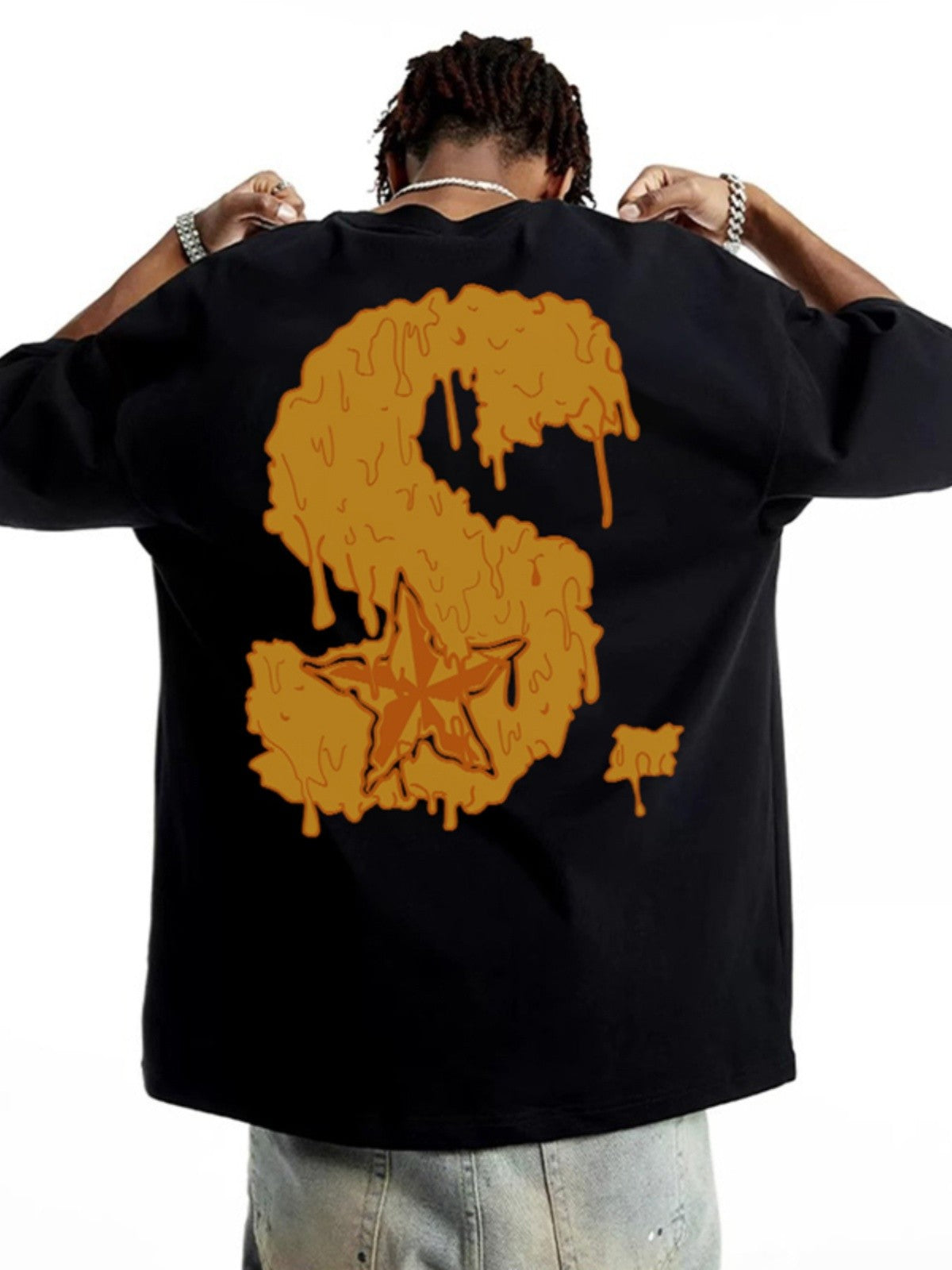 Melting Star T-shirt Hip-hop Street Couples Tee